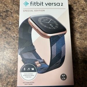 Fitbit Gold and Blue Smartwatch with Advanced Features